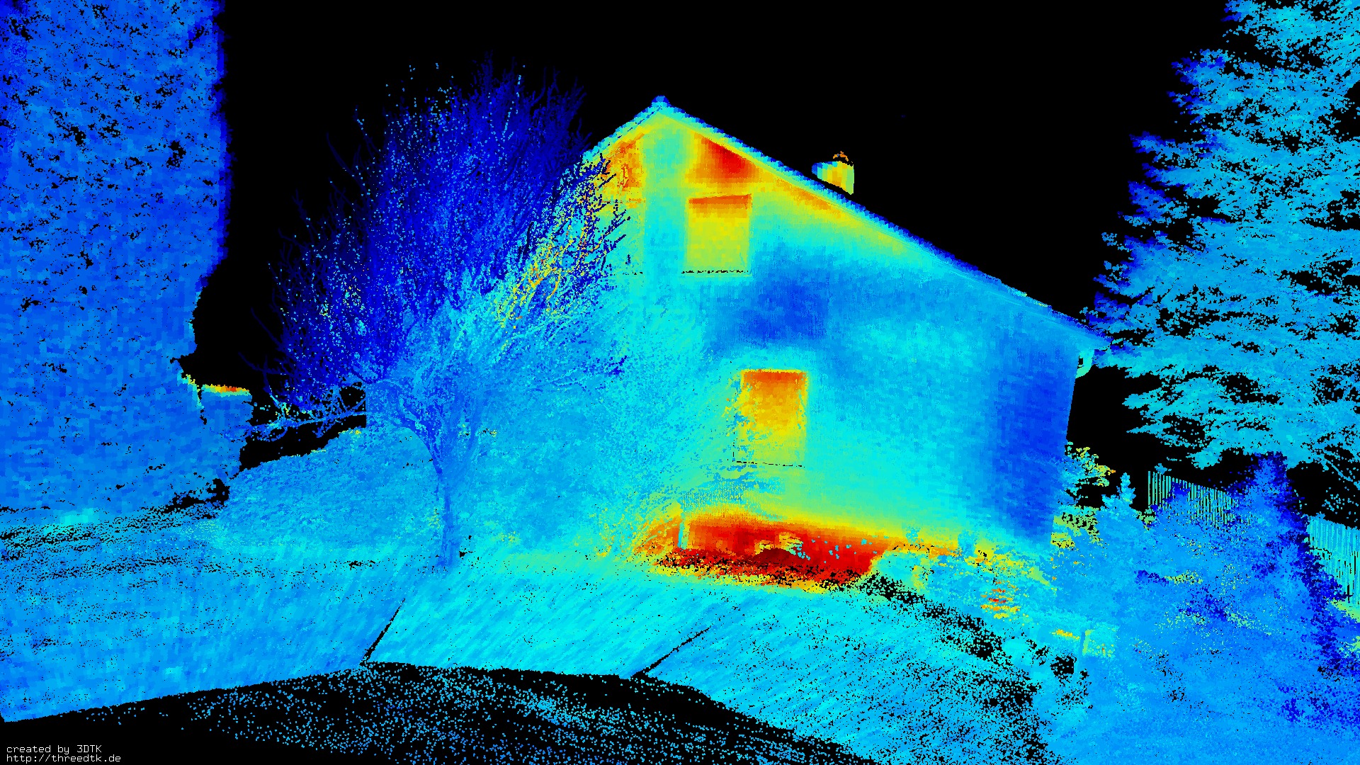 Thermal 3D Point Cloud from a Residential House